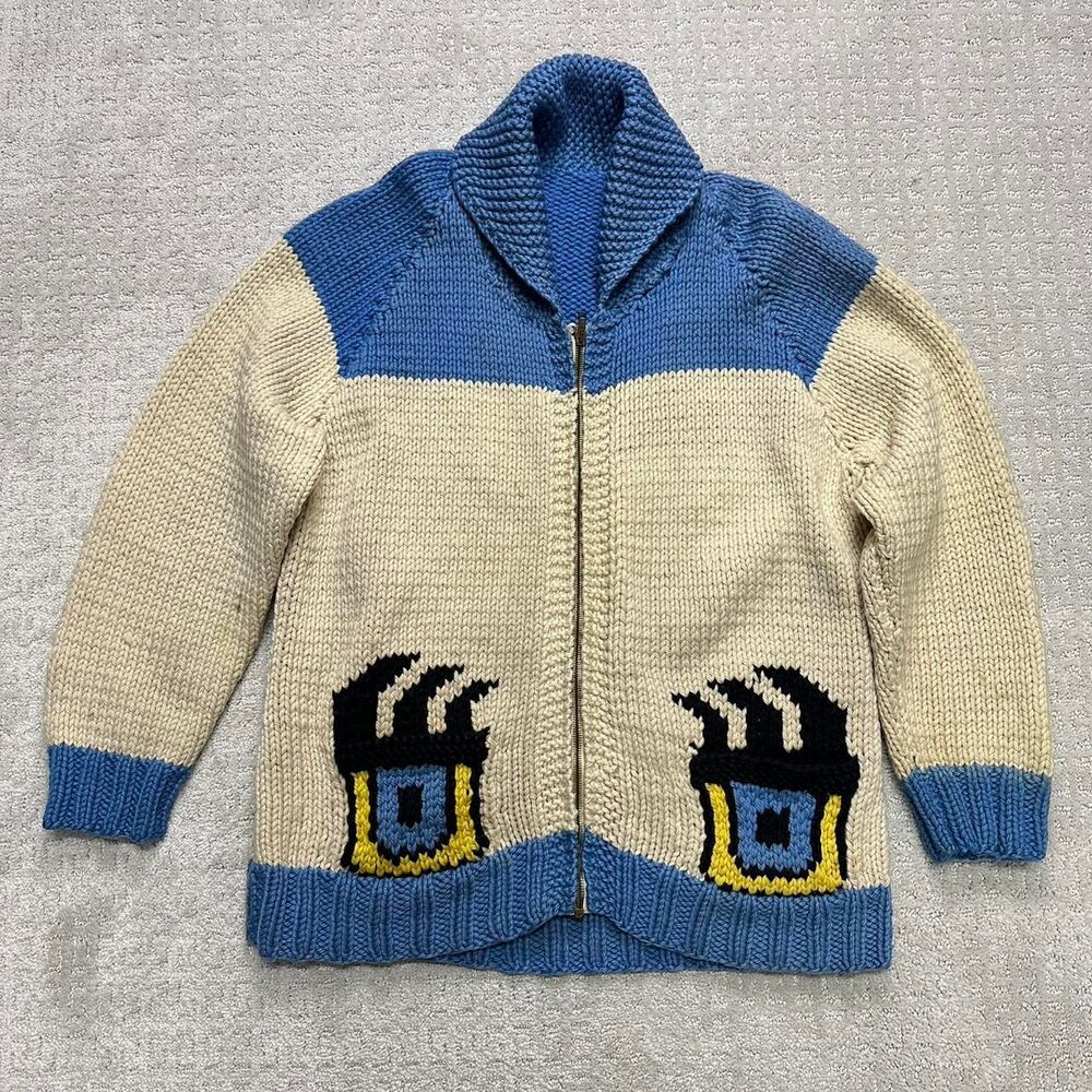 70s American-vintage multi Cardigan